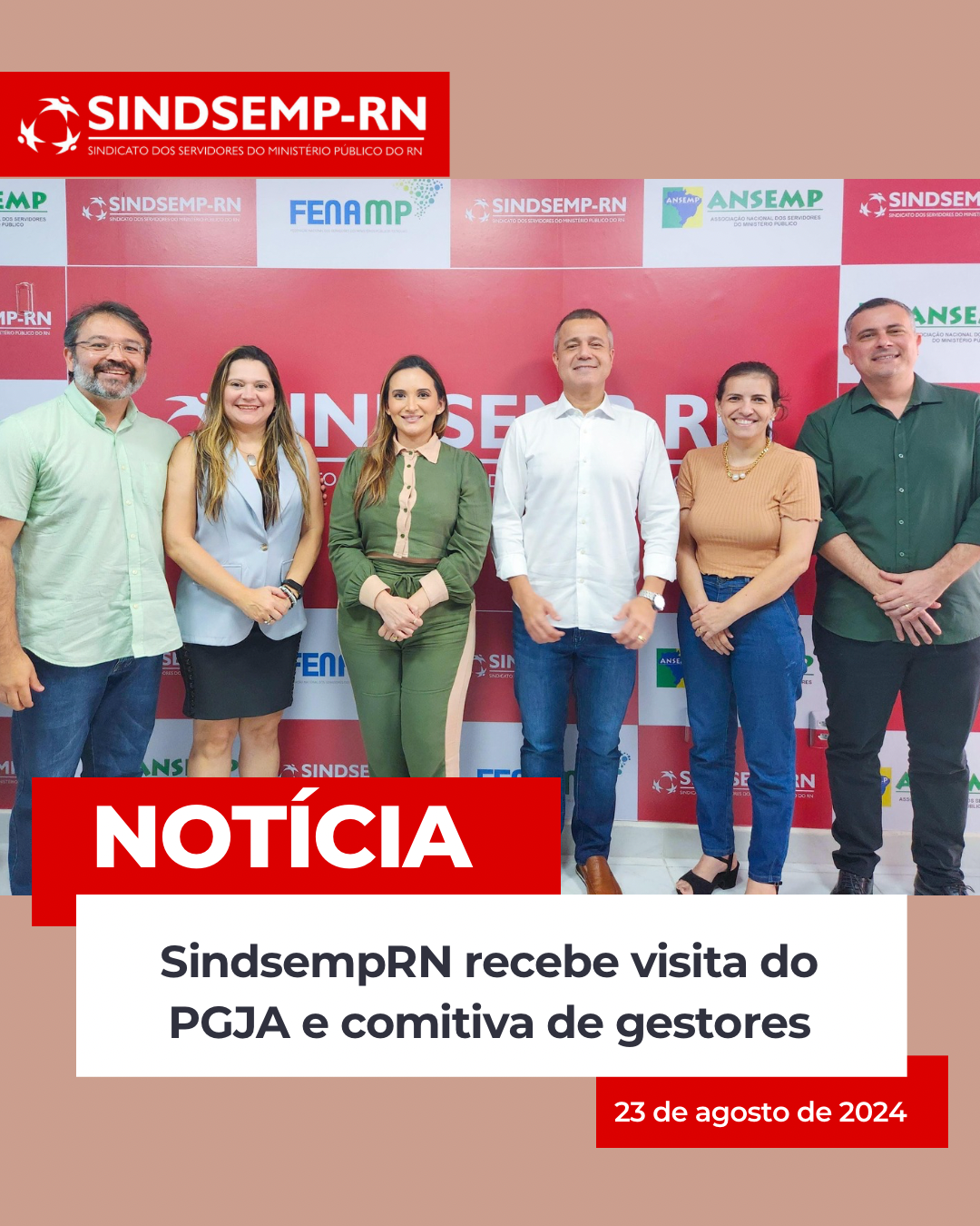 SindsempRN recebe visita do PGJA e comitiva de gestores