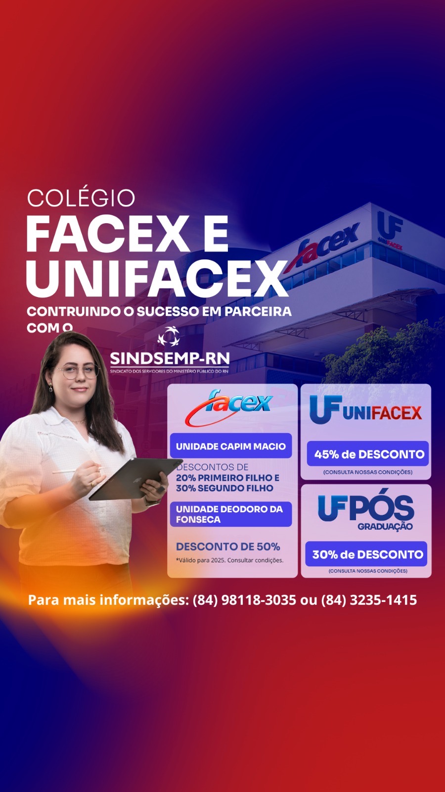 Parceria: SINDSEMPRN e FACEX 