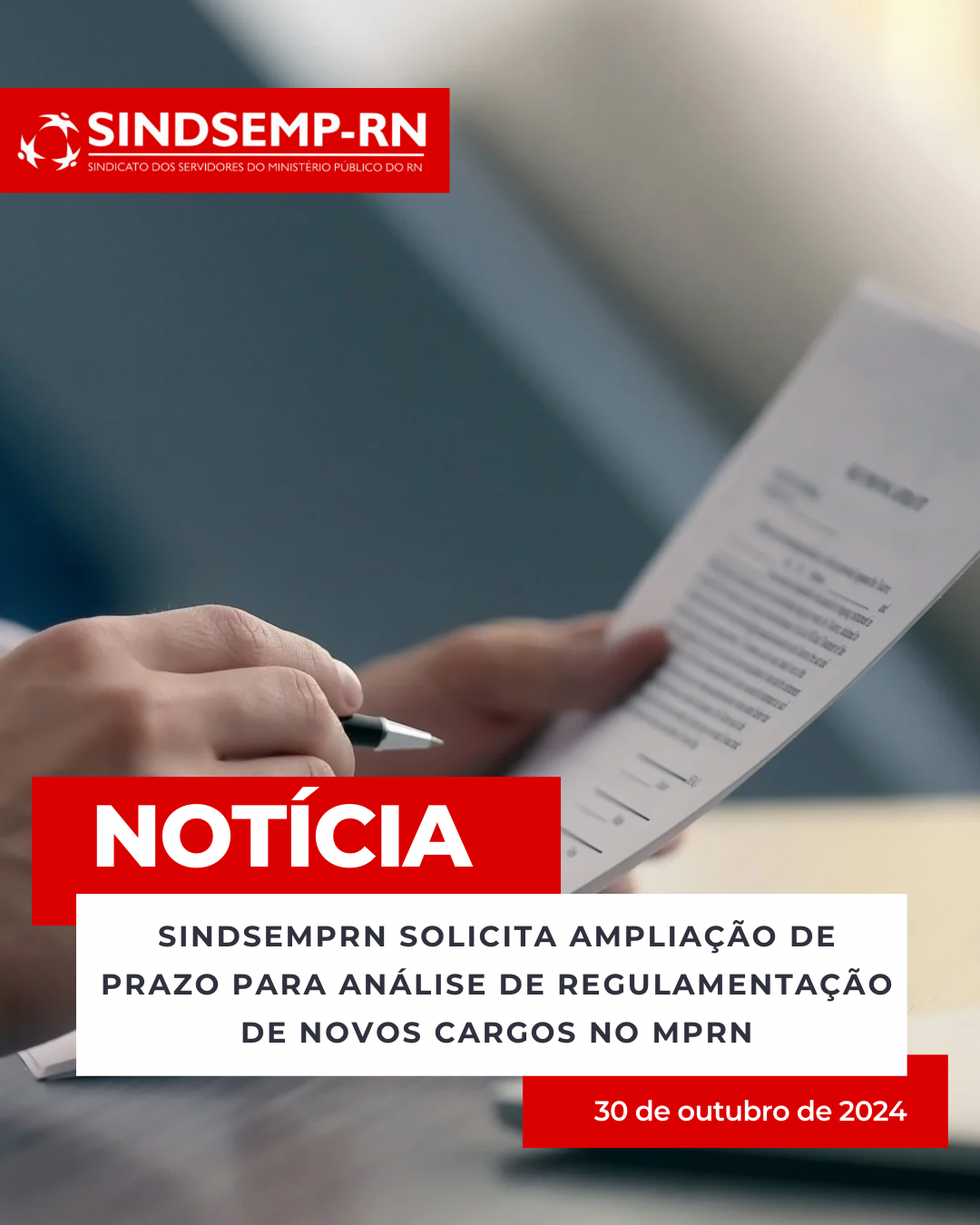 SindsempRN Solicita Ampliação de Prazo para Análise de Regulamentação de Novos Cargos no MPRN