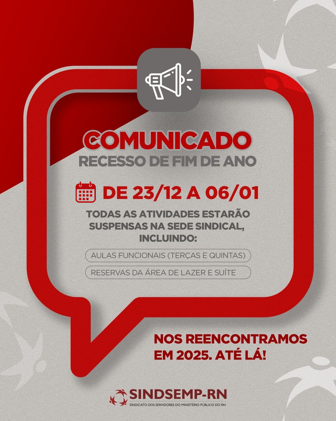 Aviso: Recesso de Fim de Ano