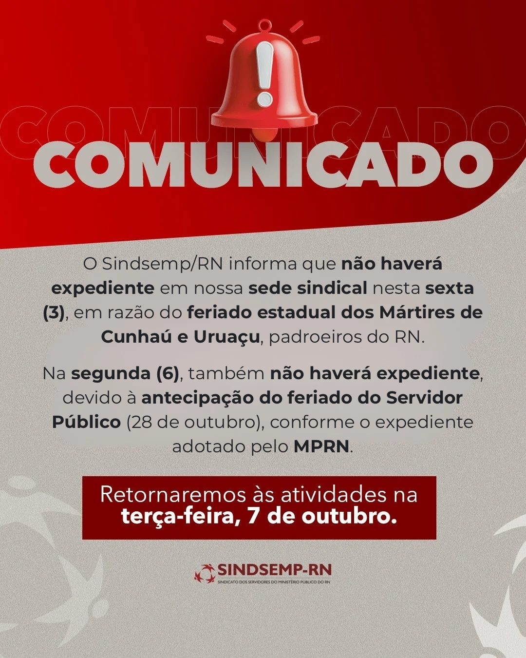 Feriado dos Mártires de Cunhaú e Uruaçu