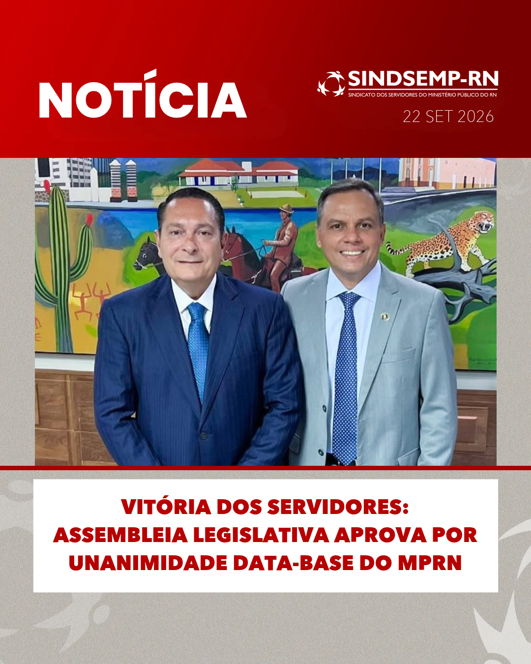 Vitória dos servidores: Assembleia Legislativa aprova por unanimidade data-base do MPRN